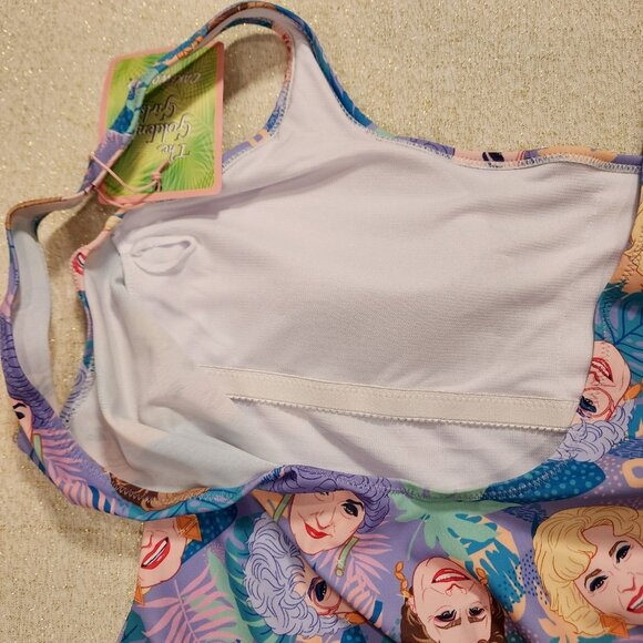 Cakeworthy Golden Girls Swim Suit Bathing Suit One Piece Purple AOP 2XL NEW - Picture 5 of 7